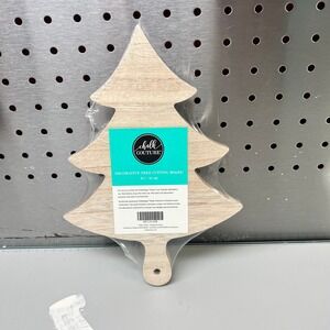 Chalk Couture Decorative Wooden Tree Cutting Board 9 1/2 Inches Christmas